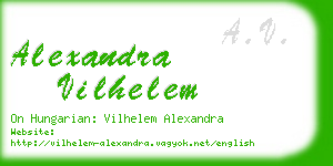 alexandra vilhelem business card